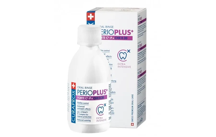 obrazek 1 Curaprox Perio Plus Forte - Płyn do płukania ust 0.20% CHX i CITROX 200 ml 200 ml