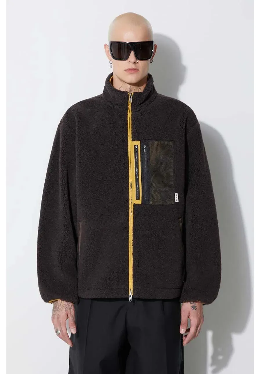 obrazek 1 Taikan bluza High Pile Fleece Jacket męska kolor brązowy gładka TJ0002.BRNYLO