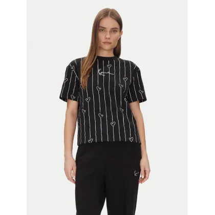 Zdjęcie Karl Kani T-Shirt Signature Heart Pinstripe Os 61300126 Czarny Regular Fit