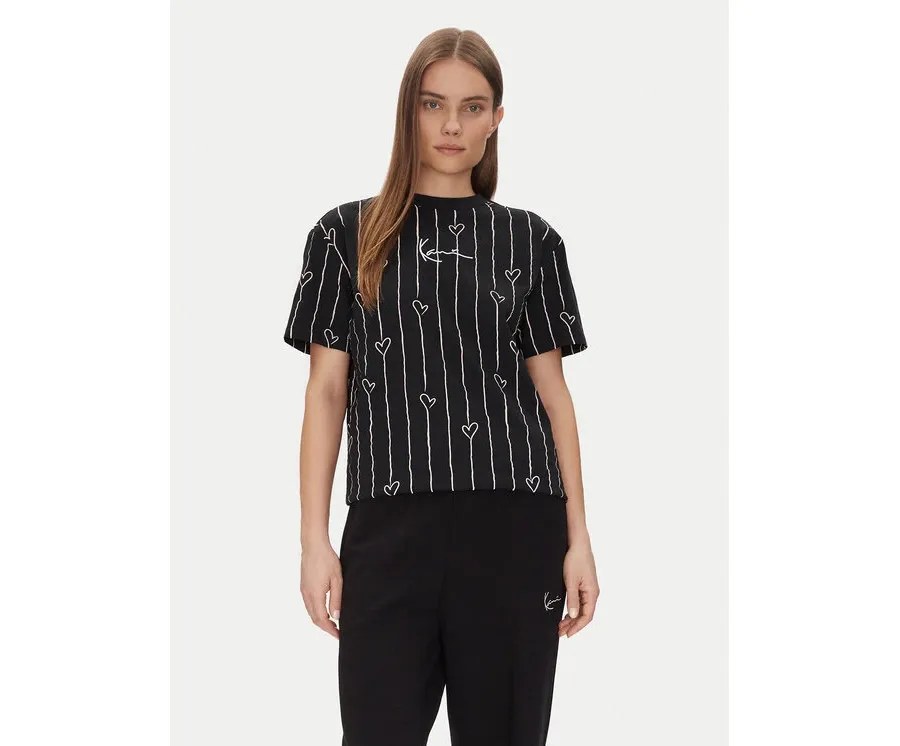 obrazek 1 Karl Kani T-Shirt Signature Heart Pinstripe Os 61300126 Czarny Regular Fit