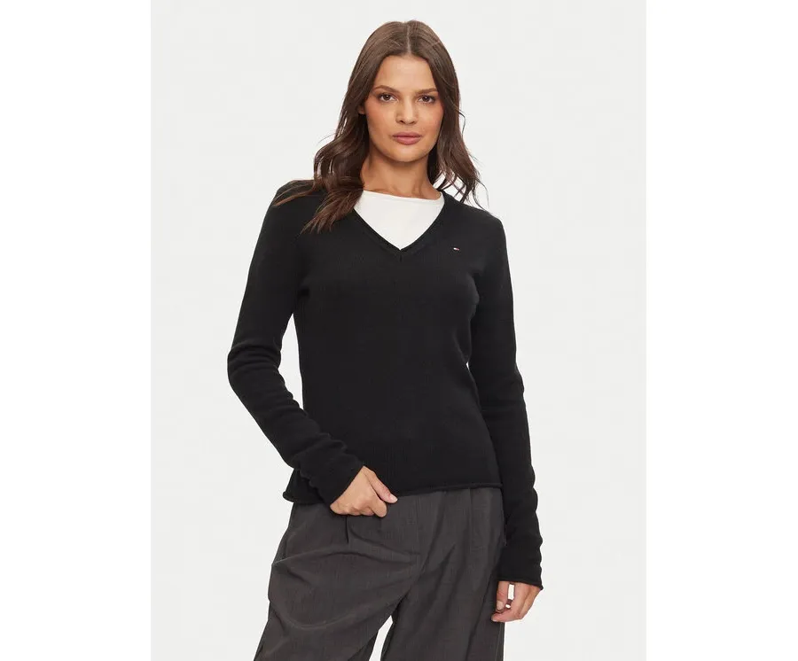 obrazek 1 Tommy Hilfiger Sweter WW0WW43505 Czarny Regular Fit