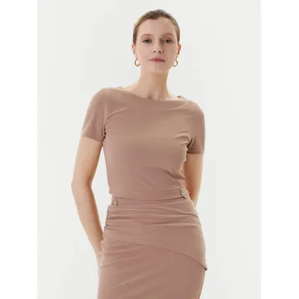 Zdjęcie Guess T-Shirt W5YP14 KAQL2 Beżowy Regular Fit