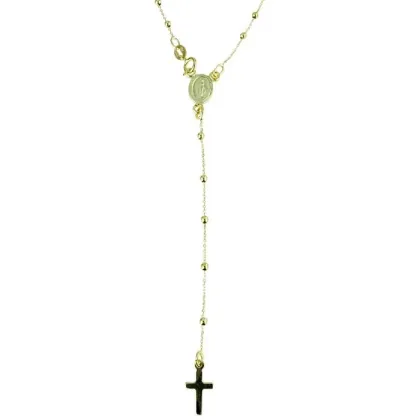 Zdjęcie Łańcuszek różaniec typu choker o długości 45 cm z fasetowanymi koralikami