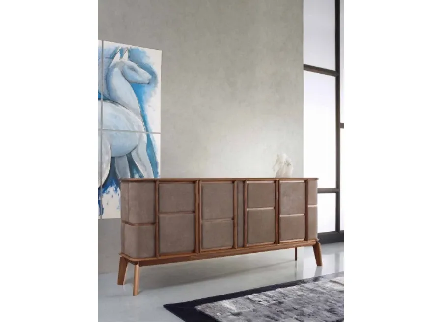 obrazek 1 Szafka biurowa z litego orzecha - włoski mebel 113x248x50cm - Ulivi Salotti