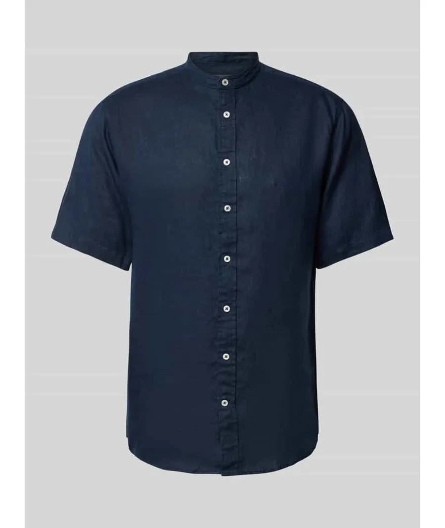 obrazek 1 Koszula casualowa o kroju regular fit z lnu ze stójką model ‘Summer’
