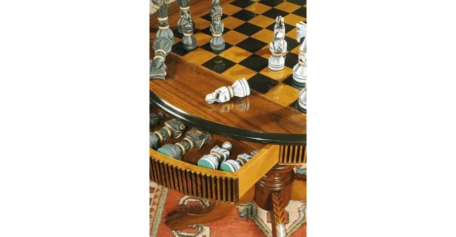 picture 2 Exclusive wooden chess table with a drawer – complete with Crezioni pieces