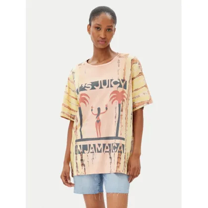 Zdjęcie One Teaspoon T-Shirt Its Juicy In Jamaica 26940 Pomarańczowy Relaxed Fit