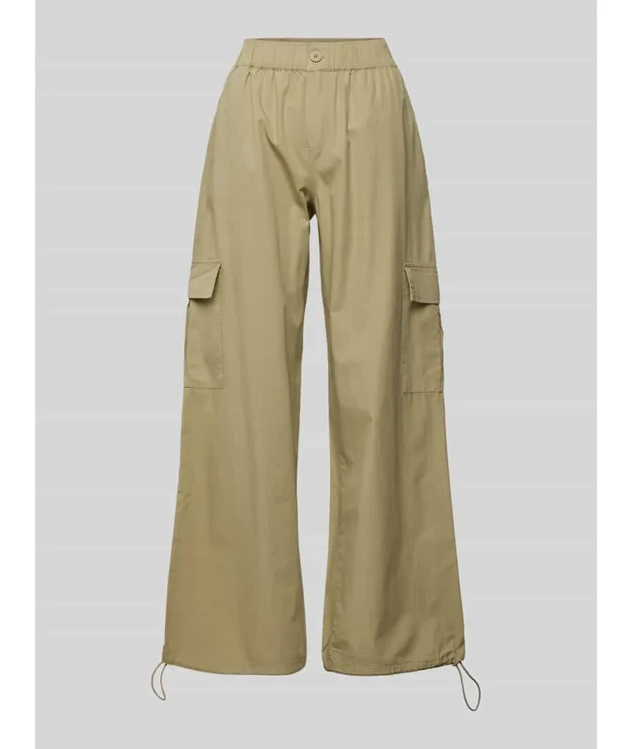 obrazek 1 Spodnie cargo o kroju baggy fit z elastycznym pasem