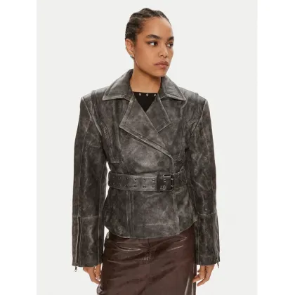 Zdjęcie Gestuz Kurtka skórzana Gwen 10909058 Szary Regular Fit