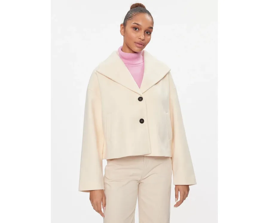 obrazek 1 Noisy May Płaszcz przejściowy Halston 27028853 Beżowy Loose Fit