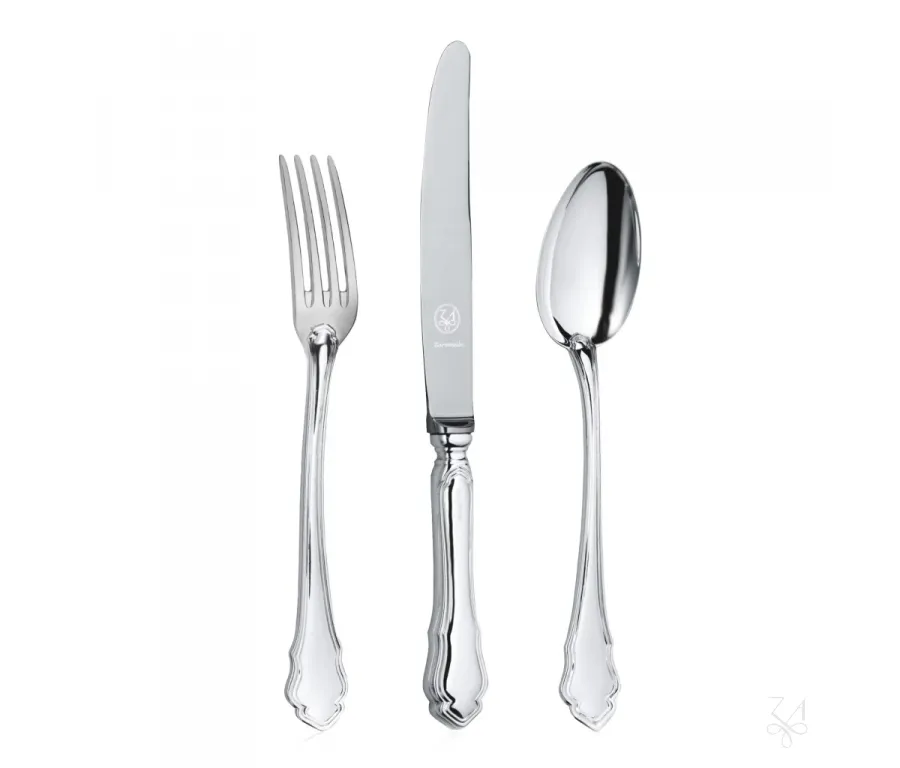 obrazek 1 Piękny 3-elementowy zestaw – widelec, nóż i łyżka dla dziecka – Zaramella Argenti