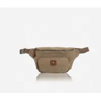 Picture Men's khaki leather waist bag