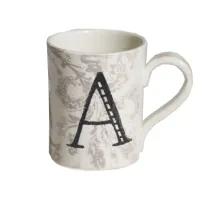 Picture Ceramic mug with the letter A - Virginia Casa