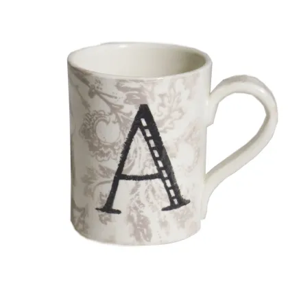Picture Ceramic mug with the letter A - Virginia Casa