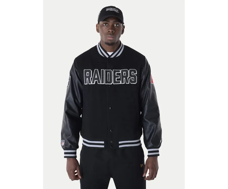 obrazek 1 New Era Kurtka bomber New Era NFL Las Vegas Raiders Varsity 60596371 Czarny Regular Fit