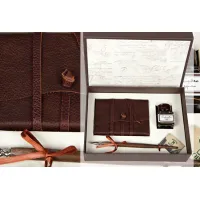 Picture Classic set - leather notebook, pen and ink