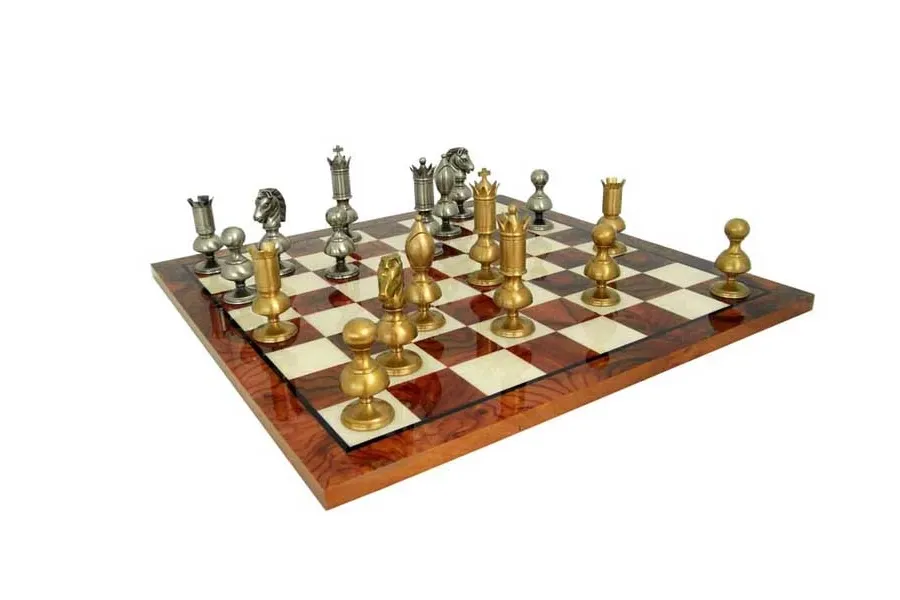 picture 1 Unique chess set from brass and precious wood