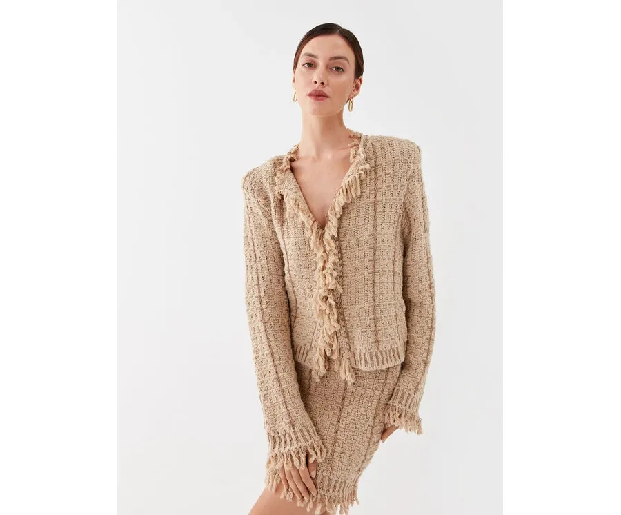 obrazek 1 TWINSET Kardigan 232TP3630 Beżowy Regular Fit