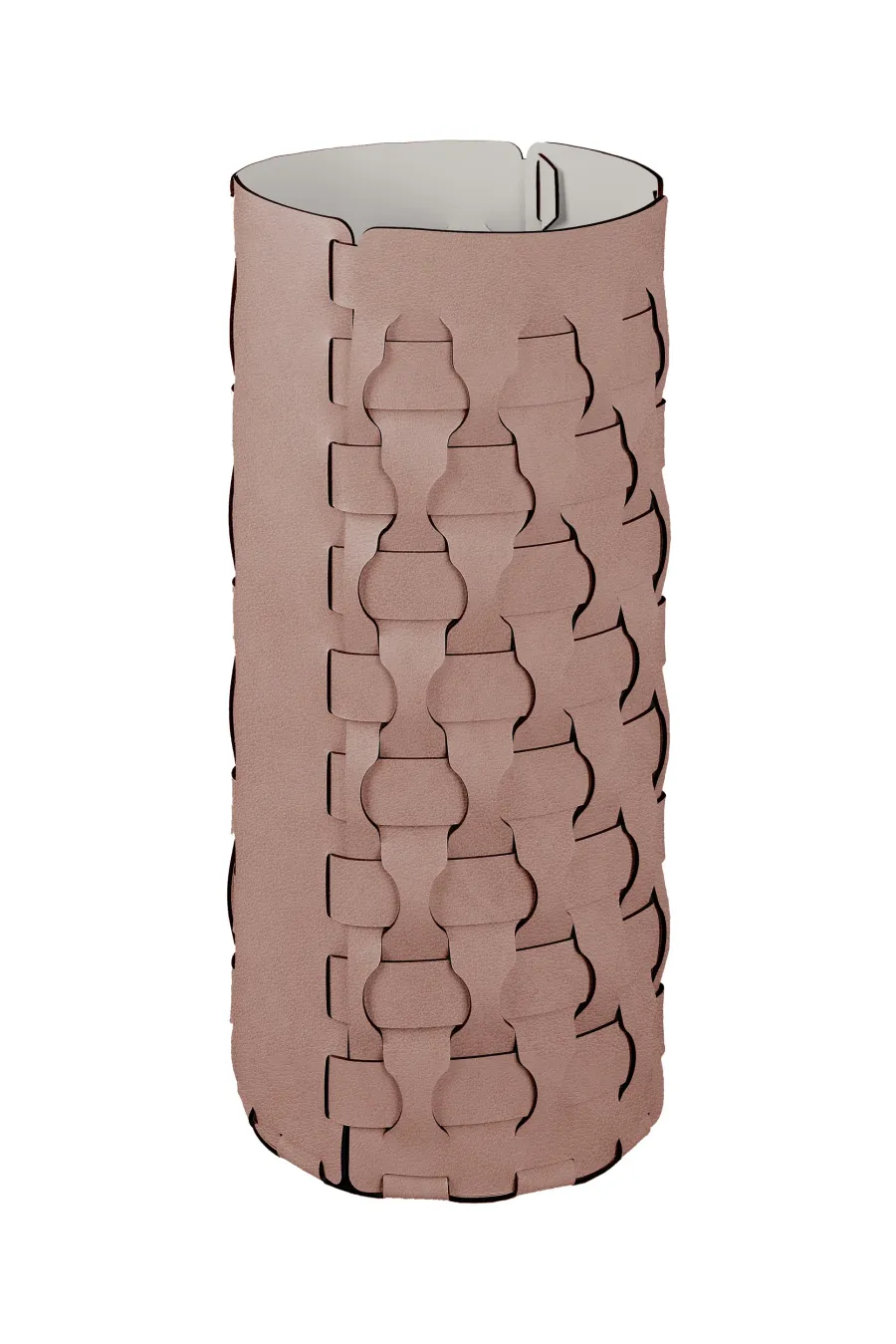 picture 1 Unique leather umbrella basket Dubai Ø22xH51 cm, powder pink