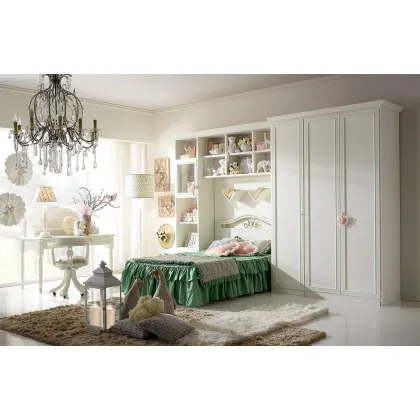 Zdjęcie Piękne, włoskie łóżko do dziewczęcego pokoju 120cm x 195cm - Ferretti e Ferretti