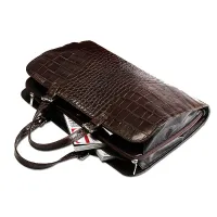 Picture Solid, leather briefcase with adjustable handles - Absolute Breton