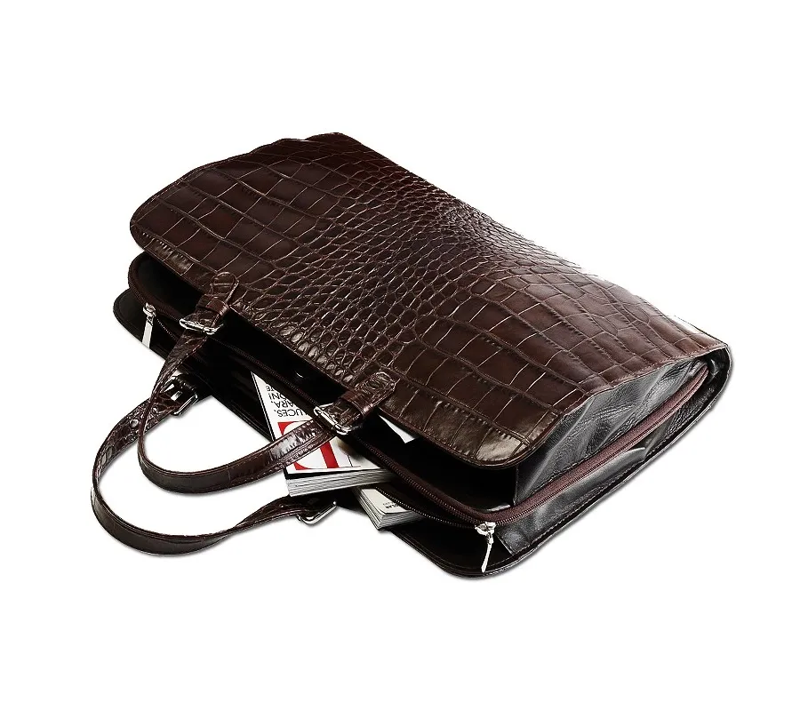 picture 1 Solid, leather briefcase with adjustable handles - Absolute Breton