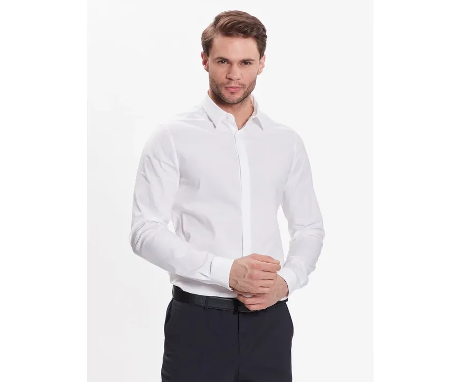 obrazek 1 Calvin Klein Koszula Hidden K10K109891 Biały Extra Slim Fit