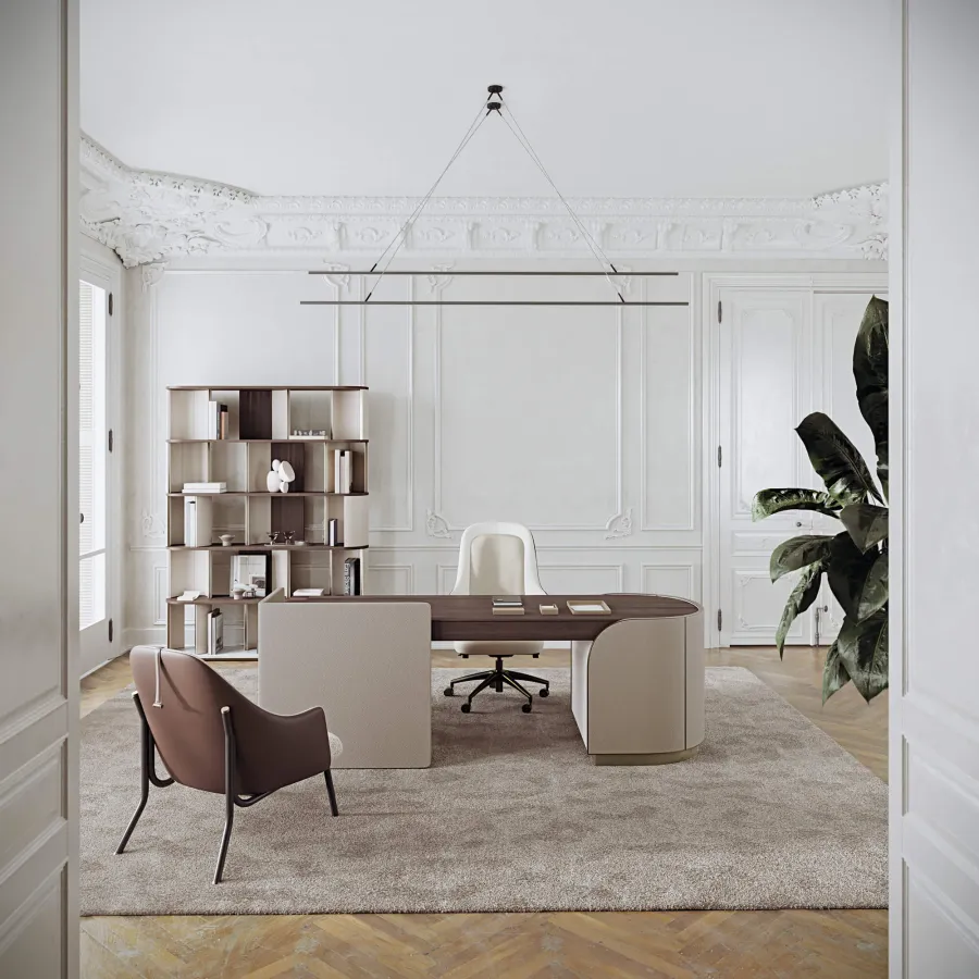 obrazek 5 Stylowa włoska biblioteczka do salonu lub gabinetu - w stylu modernistycznym