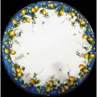 Picture Elegant countertop made of volcanic stone decorated with a decorative motif of lemons - Ceramiche Valchida