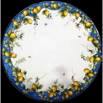 Zdjęcie Elegancki blat z kamienia wulkanicznego zdobiony dekoracyjnym motywem cytryn - Ceramiche Valchida