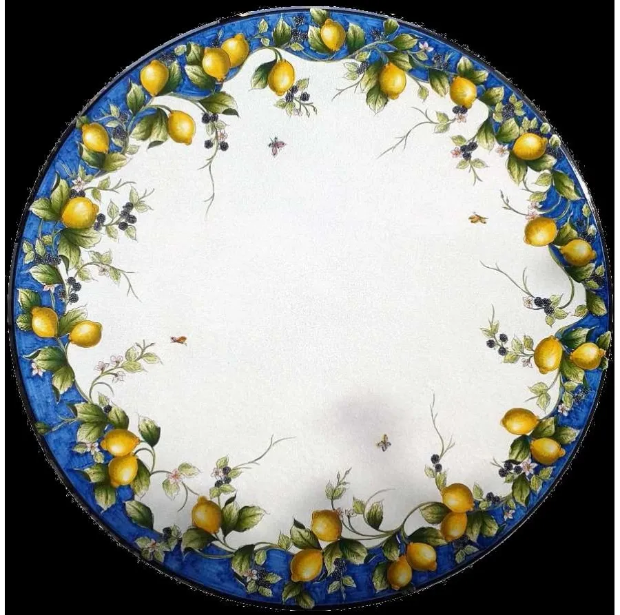 obrazek 1 Elegancki blat z kamienia wulkanicznego zdobiony dekoracyjnym motywem cytryn - Ceramiche Valchida