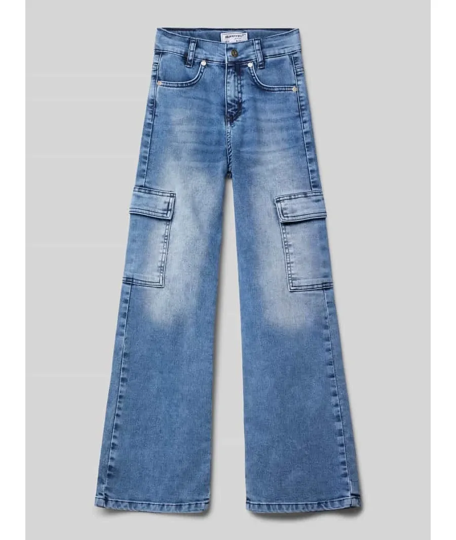 obrazek 1 Jeansy o luźnym kroju z kieszeniami cargo