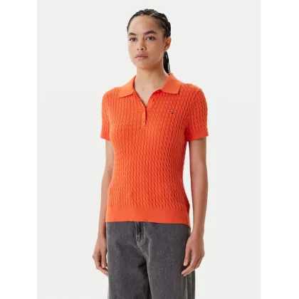 Zdjęcie Tommy Hilfiger Sweter Fine WW0WW41474 Pomarańczowy Regular Fit