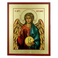 Zdjęcie Prześliczna Ikona Złocona Michał Archanioł 20x25 cm