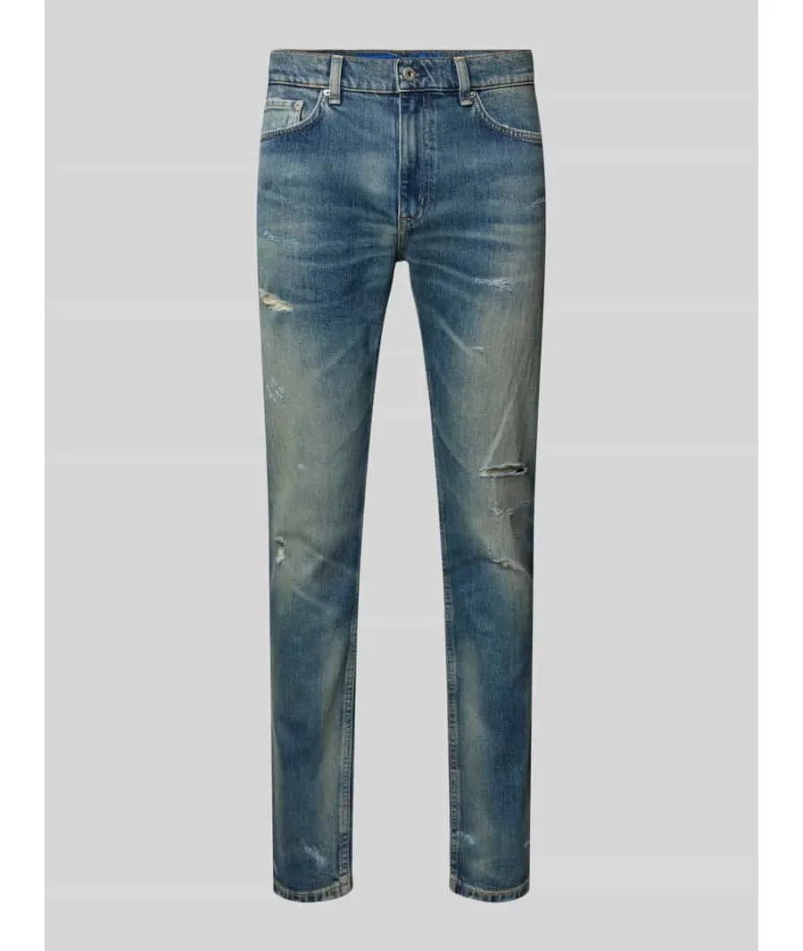 obrazek 1 Jeansy o kroju regular fit z przetarciami model ‘Ash’