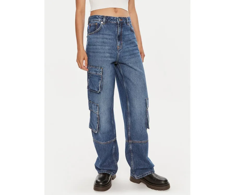 obrazek 1 Hugo Jeansy Leni 50513698 Niebieski Loose Fit HUGO