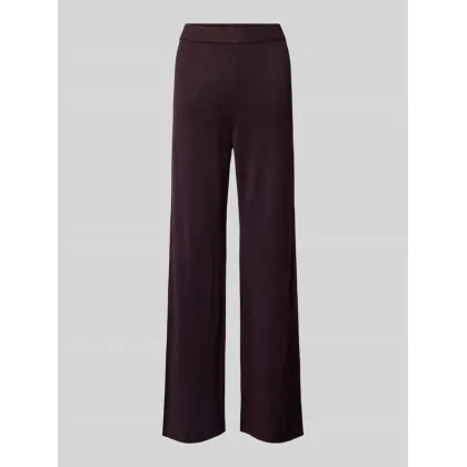Zdjęcie Spodnie z dzianiny z szeroką nogawką i elastycznym pasem model ‘NALINA’