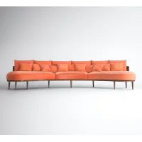 Zdjęcie Pomarańczowa elitarna duża sofa do stylowego salonu – Muranti