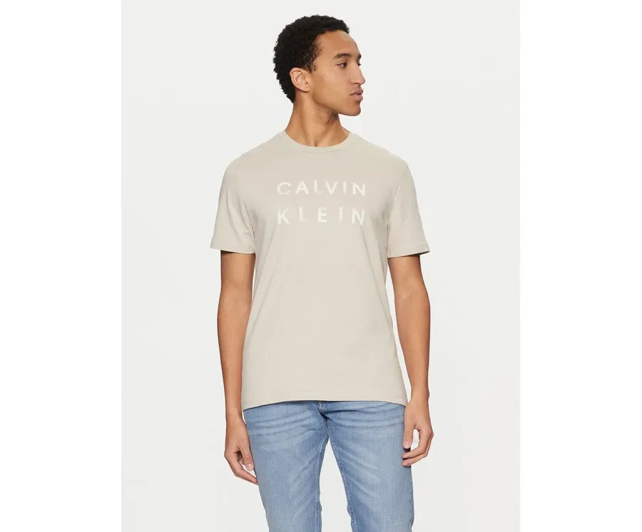 obrazek 1 Calvin Klein T-Shirt K10K114156 Beżowy Regular Fit