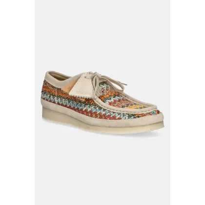 Zdjęcie Clarks Originals półbuty Wallabee męskie kolor beżowy 26180640