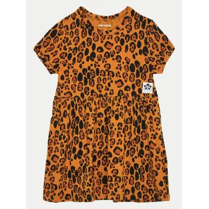 Zdjęcie Mini Rodini Sukienka codzienna Basic Leopard 1000008213 Brązowy Regular Fit MINI RODINI