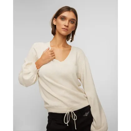 Zdjęcie Beżowy Sweter Z Wełną Damski Aeronautica Militare