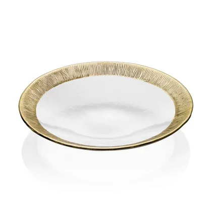 Zdjęcie Piękna stylowa ozdoba na środek stołu ze złotym obrzeżem – IVV