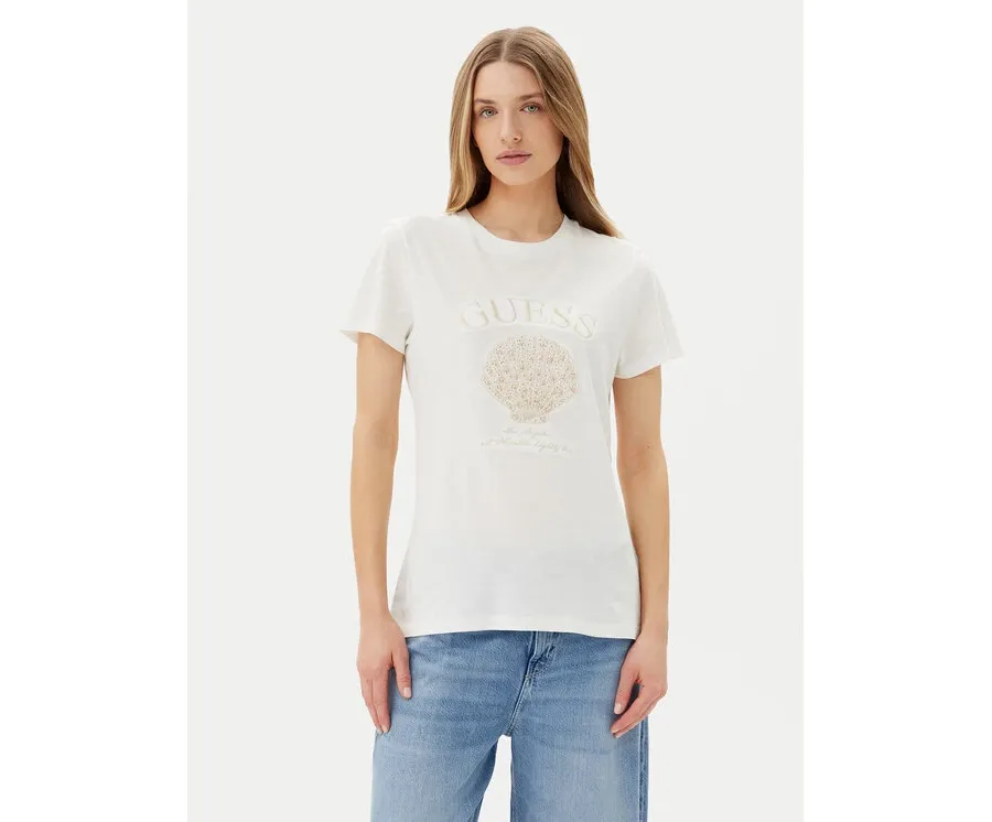 obrazek 1 Guess T-Shirt E5GI03 K8G01 Biały Regular Fit