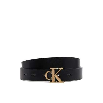 Zdjęcie Calvin Klein Jeans Pasek Damski Monogram Placque Buckle 25Mm Rev LV04K7005G Czarny
