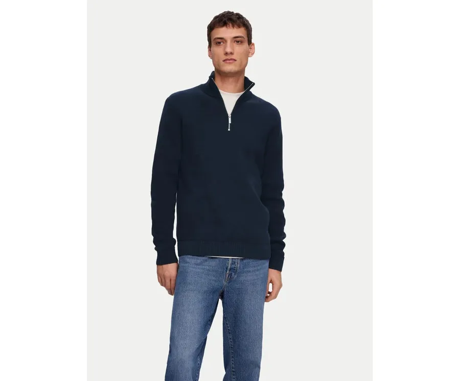 obrazek 1 Selected Homme Sweter Dane 16092601 Granatowy Regular Fit