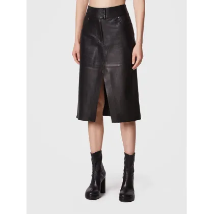 Zdjęcie Notes Du Nord Spódnica skórzana Emma 12806 Czarny Slim Fit