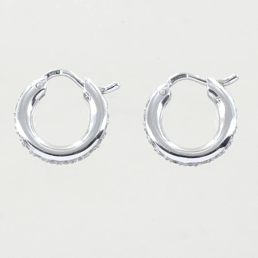 obrazek 2 Damskie kolczyki koła ze złota i cyrkonii