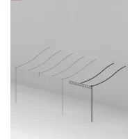 Picture Single wall extension for the Tibisco pergola 186×393 cm without roof for the garden