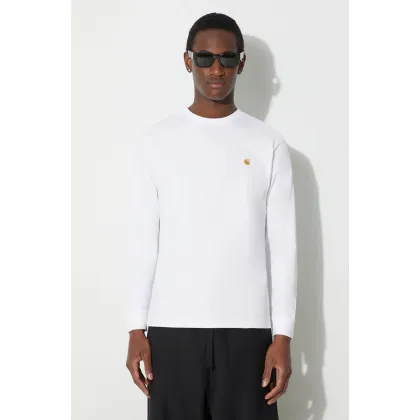 Zdjęcie Carhartt WIP longsleeve bawełniany Longsleeve Chase T-Shirt kolor biały gładki I026392.00RXX